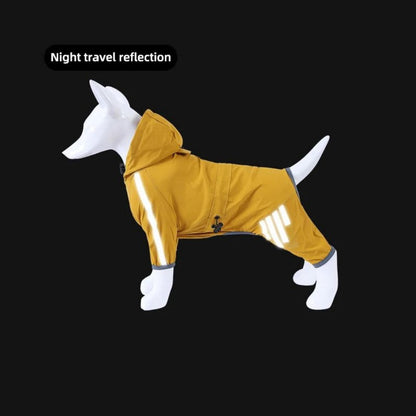 Sily Pet Raincoat Four-legged Raincoat For Dogs Small Dog Outing Clothes Tractable Waterproof Clothing Pet Clothing Cat Costume