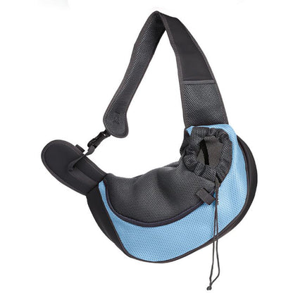 Breathable mesh pet carrier handbag sling with adjustable shoulder strap for small dogs and cats