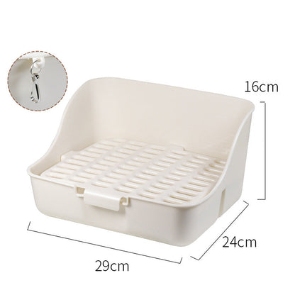 Rabbit Litter Box Bunny Corner Toilet Box Potty Trainer For Hamster Guinea Pig Ferret Rat Chinchialla Cage Pan