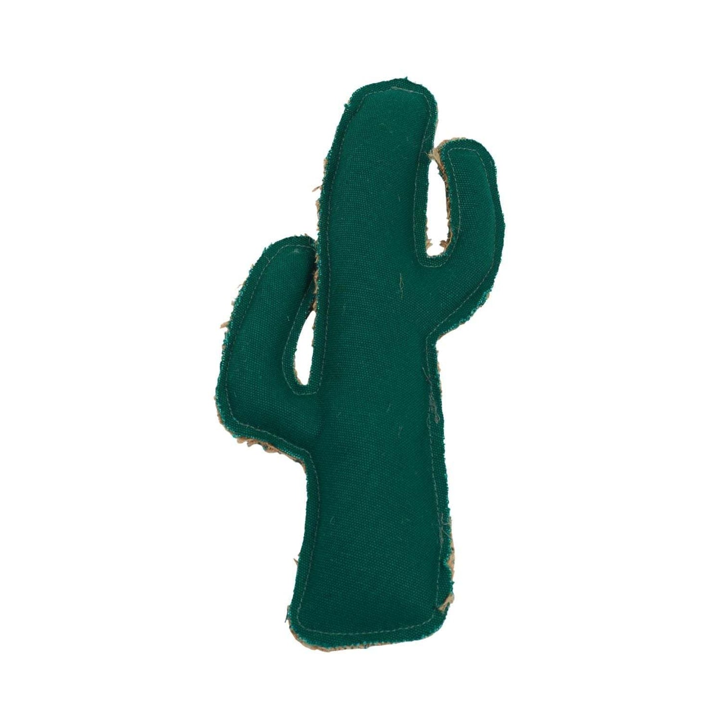 Country Living Canvas cactus-shaped dog chew toy made of durable natural jute and canvas for small to medium dogs
