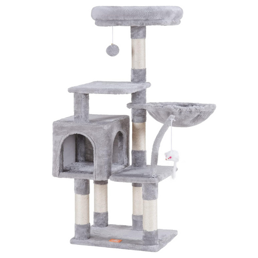 Heybly Small Cat Tree with Hammock - Compact Cat Tower & Furniture for Indoor Cats