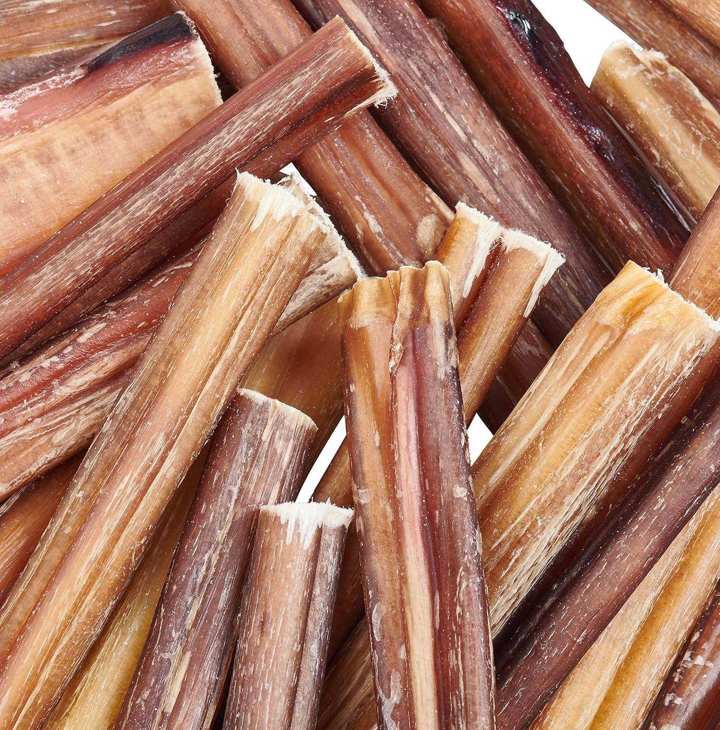 Close-up of Brazilian grass-fed beef bully sticks dog chews, natural and preservative-free treats