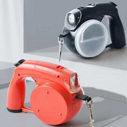 5 In 1 Multifunctional Dog Leash - Waterproof LED Retractable Poop Bag