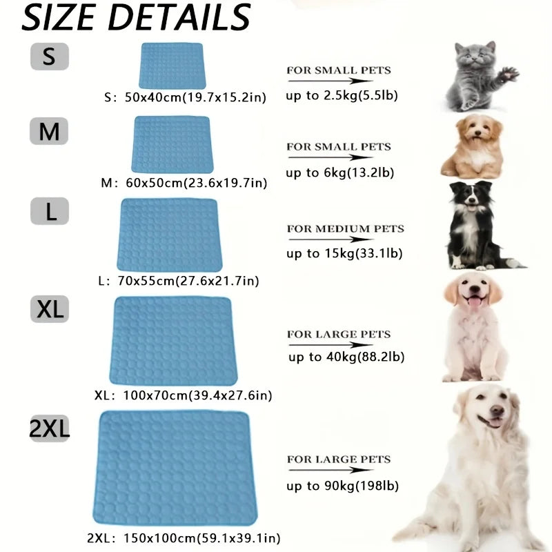 Cooling Mat for Dogs - Large Dog Cooling Bed for Summer Relief
