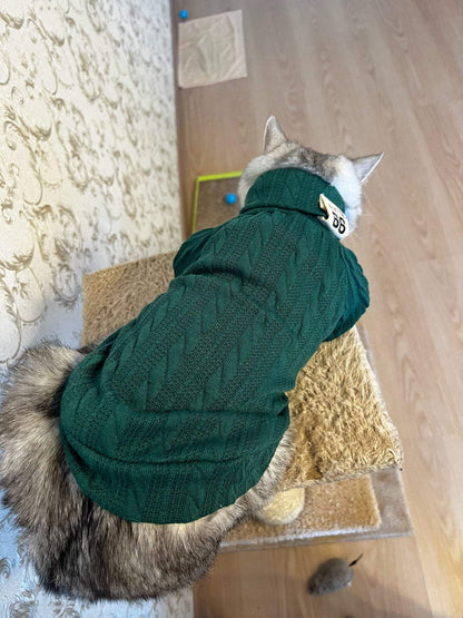 Winter Warm Knitted Turtleneck Sweater for Small Dogs and Cats - Cozy
