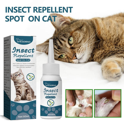 30ml bottle of Pet Anti-Flea Tick Agent with natural oils for cats and dogs
