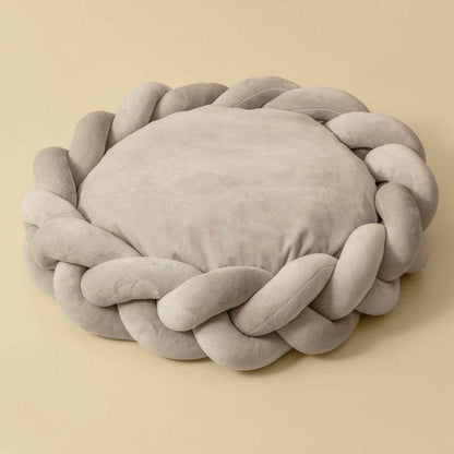 Round detachable pet kennel mat filled with polyester cotton in multiple colors