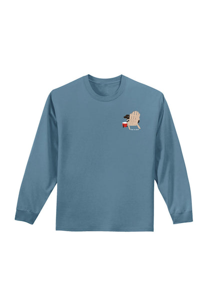 Long sleeve never drink alone t-shirt