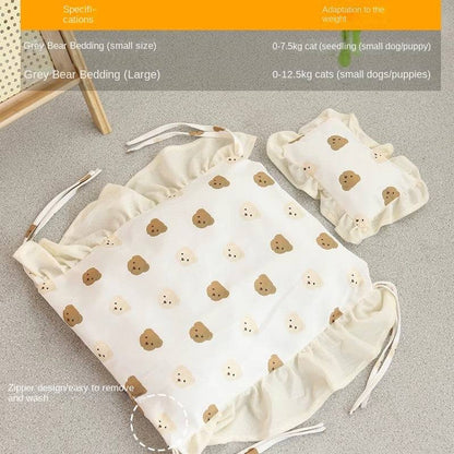 Cat Bed Universal Pet Bed Pet Nest Dog Nest Removable Solid Wood Bed