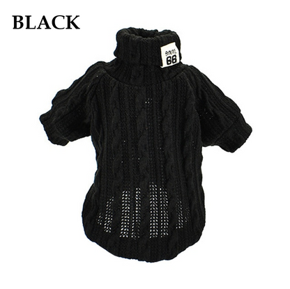 Winter Warm Knitted Turtleneck Sweater for Small Dogs and Cats - Cozy