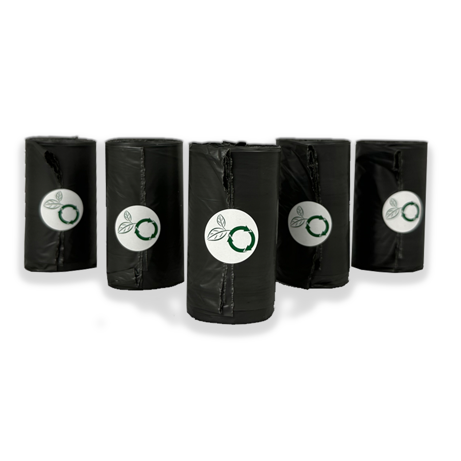 45 count durable compact dog poop bags in black rolls for easy, mess-free pet waste disposal