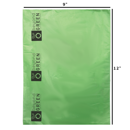 45 count compact durable green dog poop bags for easy waste disposal