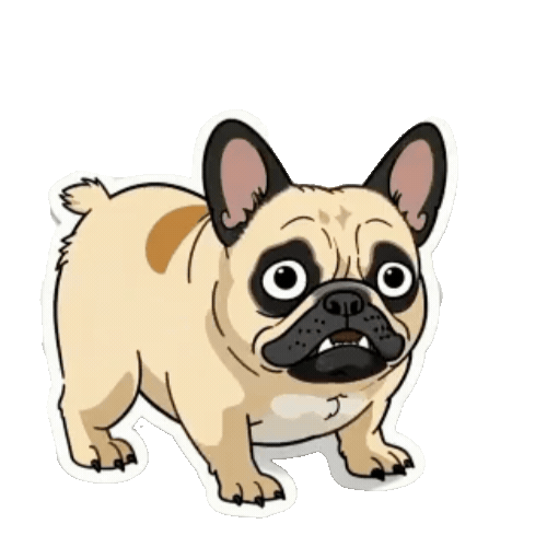 Animated French Bulldog Sticker Pack — 10 GIF Stickers | Instant Digital Download