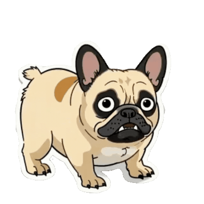 Animated French Bulldog Sticker Pack — 10 GIF Stickers | Instant Digital Download