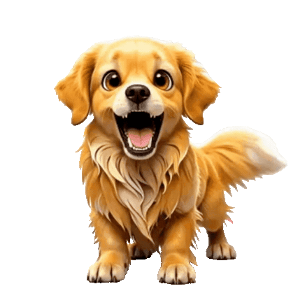 Animated Golden Retriever Sticker Pack — 10 GIF Stickers | Instant Digital Download