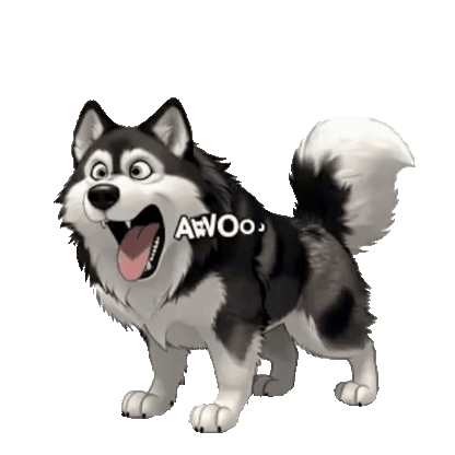 Animated Husky Sticker Pack — 10 GIF Stickers | Instant Digital Download