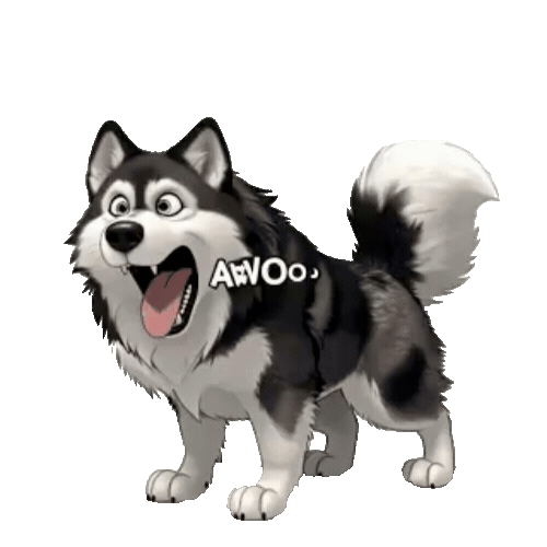 Animated Husky Sticker Pack — 10 GIF Stickers | Instant Digital Download