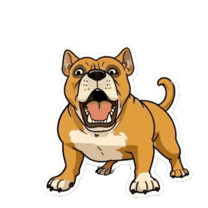 Animated Pit Bull Sticker Pack — 10 GIF Stickers | Instant Digital Download