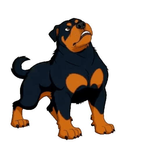 Animated Rottweiler Sticker Pack — 10 GIF Stickers | Instant Digital Download
