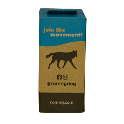 bio-based dog poop bags packaging box with eco-friendly design and sustainable branding