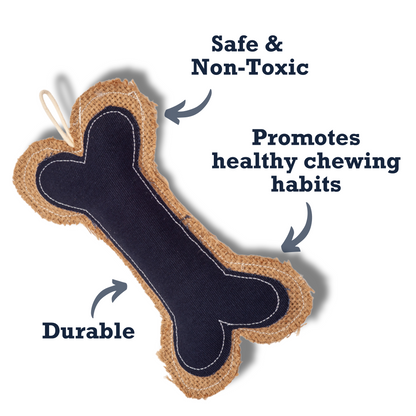 Country Living Jean Leather-Jute durable, safe, non-toxic dog chew toy promoting healthy chewing habits