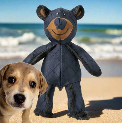 Mighty Bear plush interactive pet soundmaking dog toy for teeth cleaning and anti-bite play