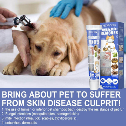 Pet mite relief cream for dogs and cats skin itching and mite removal topical care
