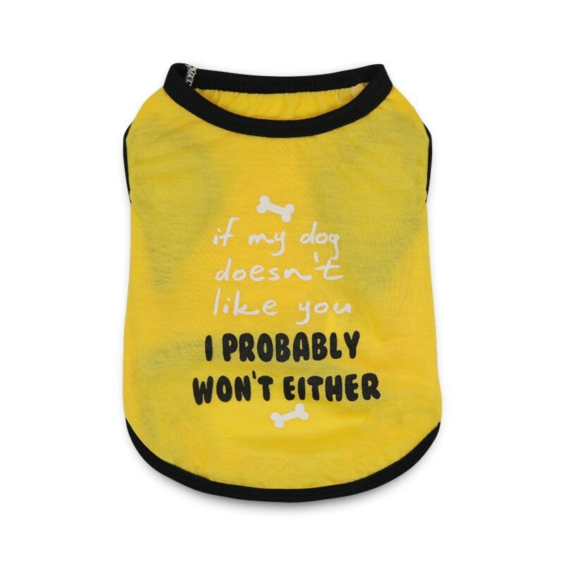 Dog Clothes Summer Clothes Teddy Pet Vest Bears Fadou Small Dogs Puppies Cats Thin Light and Breathable