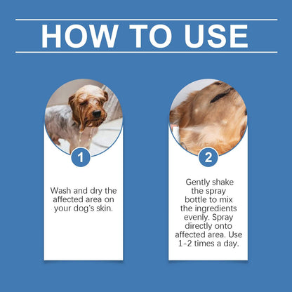 Pet Fur Care Spray bottle with calendula and honey extracts for gentle cleaning and brightening of cat and dog fur