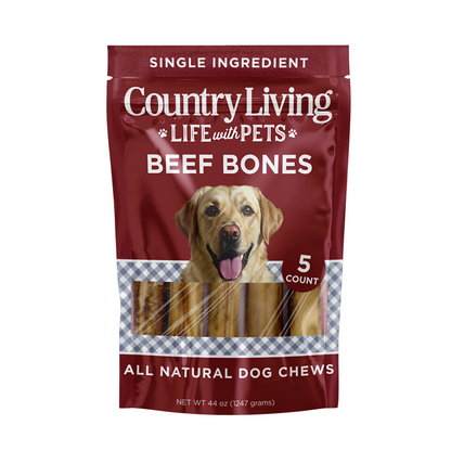 Country Living Beef Center Cut Bones for Dog 5”-6” – All-Natural Chews