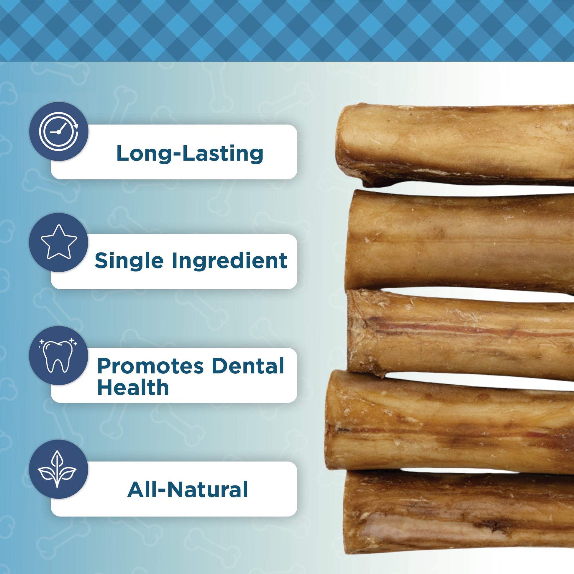 Country Living Beef Center Cut Bones for Dog 5”-6” – All-Natural Chews