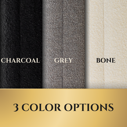 Luxury orthopedic dog bed with memory foam and plush boucle cover featuring raised bolsters for support and comfort