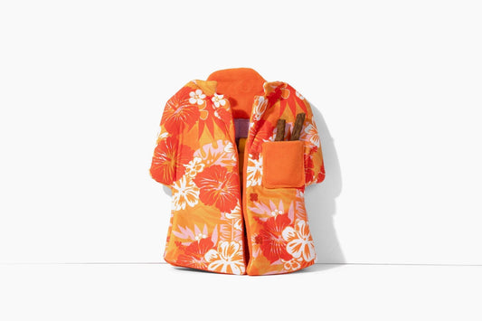 Aloha Nose Work Dog Toy Hawaiian style plush interactive scent game for dogs