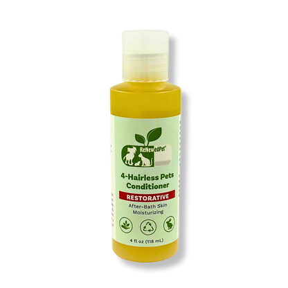 4-Hairless Pets Restorative Conditioner for moisturizing and healing pet skin after bath with natural ingredients