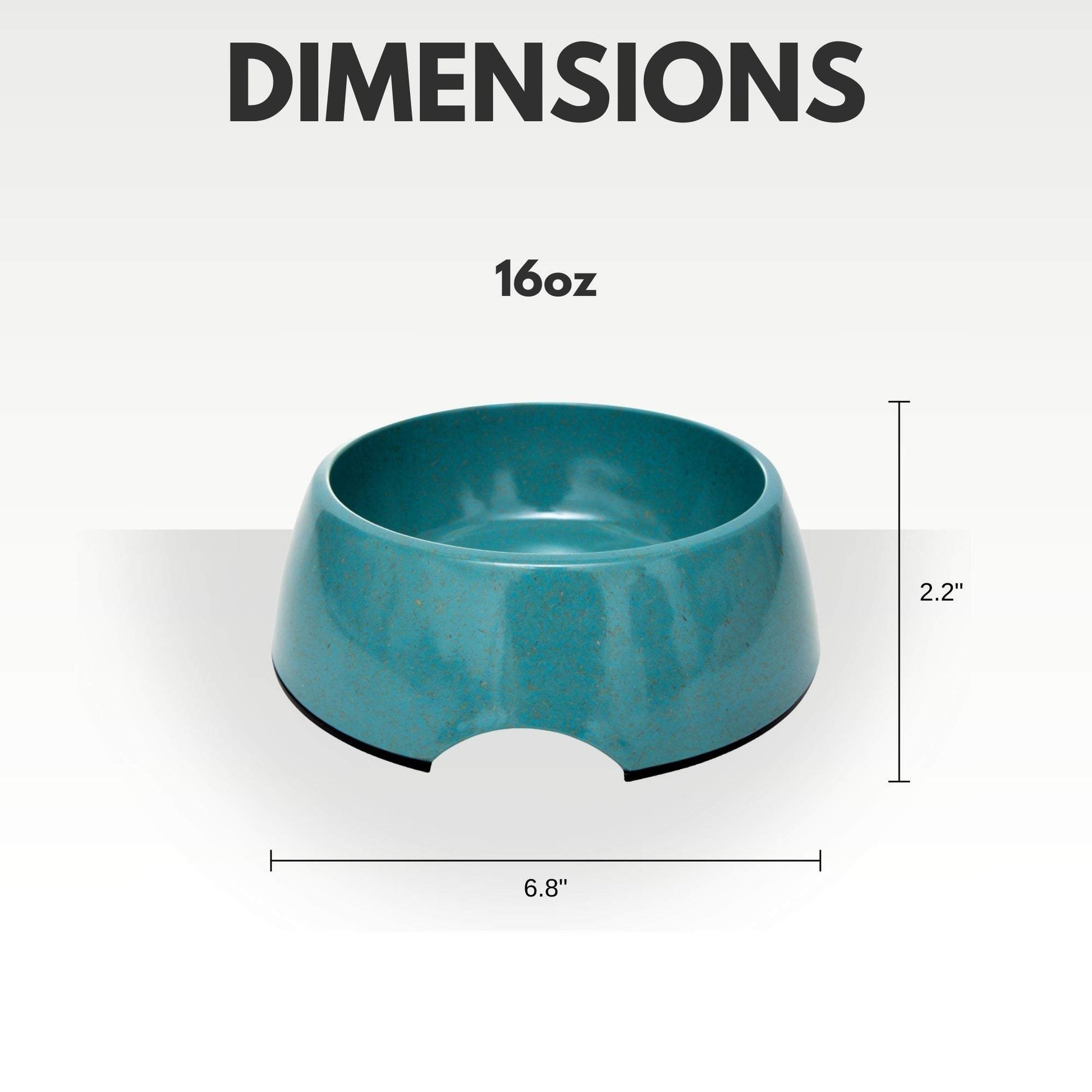 Country Living set of 2 teal blue natural fiber dog bowls with anti-skid base and ergonomic grip