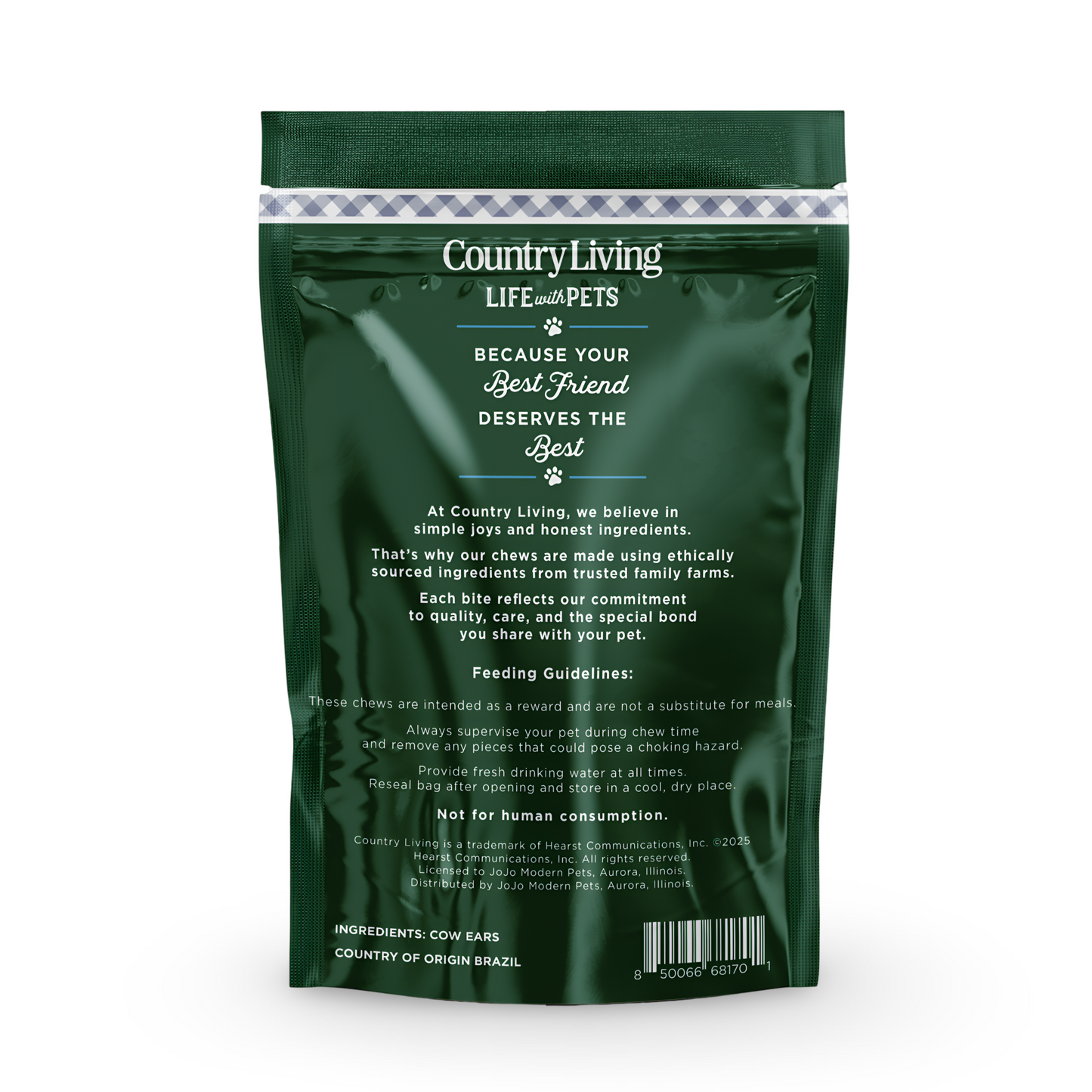 Country Living Natural Cow Ears - All-Natural Dog Chews, Dental Health