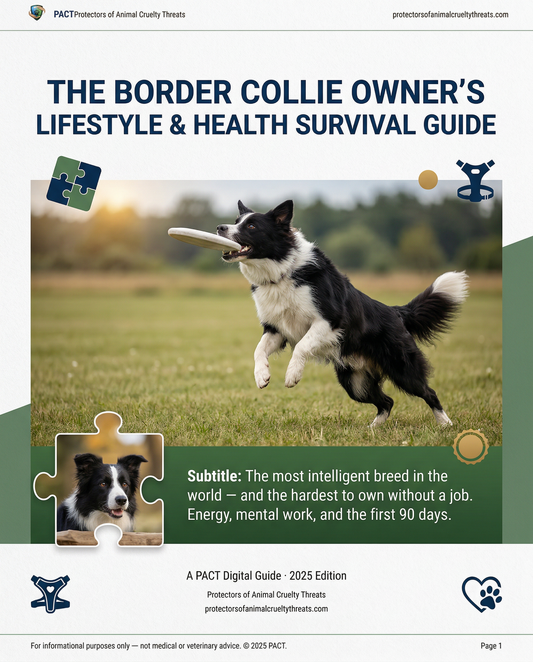 Cover of the 2025 Border Collie Owner's Lifestyle and Health Survivor Guide digital book