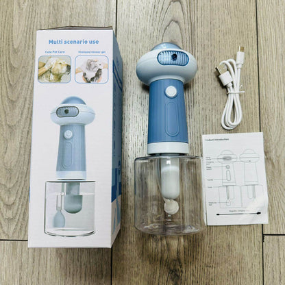Blue automatic pet cleaning bathing foaming machine for cat and dog bubble bath