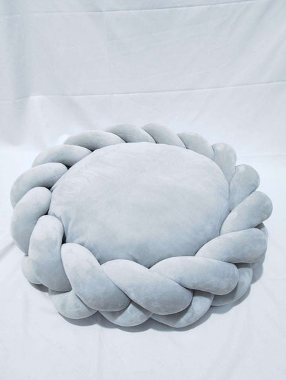 Round detachable pet kennel mat filled with polyester cotton in multiple colors