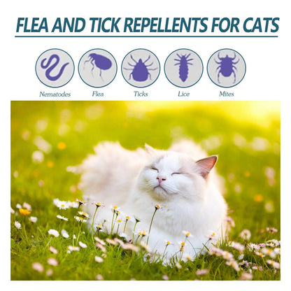 Pet Anti-Flea Tick Agent bottle with natural oils for cats and dogs external parasite control