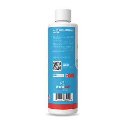 UBAVET Dental Care Water Additive for Dogs and Cats 16oz odorless tasteless oral hygiene solution