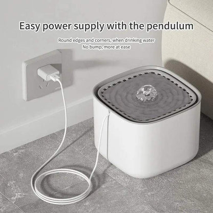 3L large capacity pet fountain with USB charging and circulating water filter for cats and dogs
