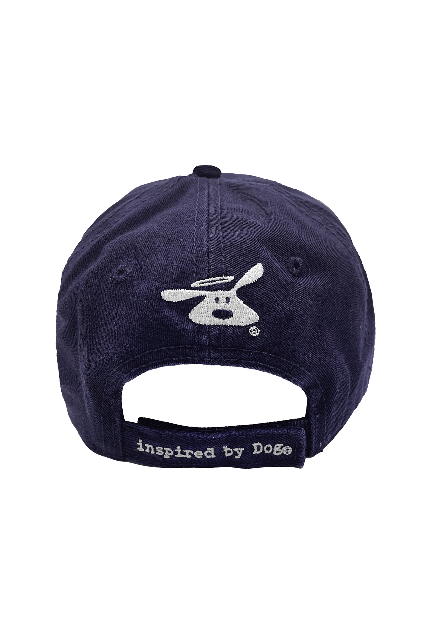 Black "I Like Big Mutts and I Cannot Lie" hat with embroidered dog logo and adjustable strap reading inspired by Dogs