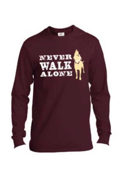 Long sleeve never walk alone t-shirt