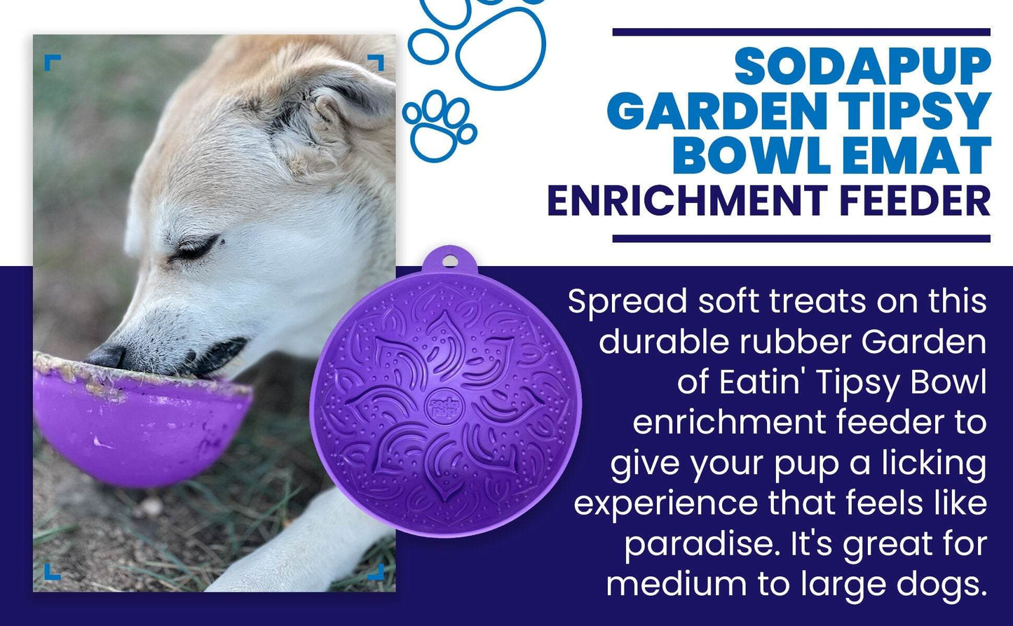 Wobble Lick Mat - Garden of Eatin' Tipsy Bowl, Dogs & Cats | USA Made