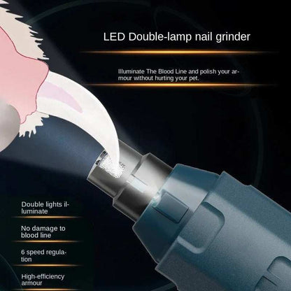 New electric nail clippers for dogs and cats with ABS and stainless steel, orange and gray colors, LR44 battery included