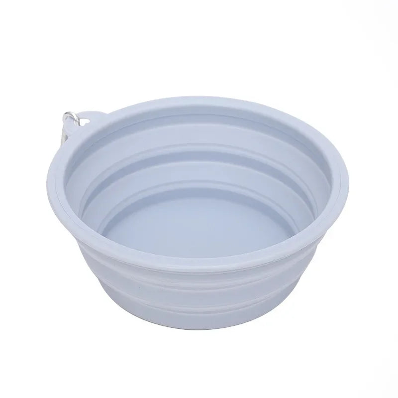 Dog Feeders Folding Silicone Bowl Outdoor Travel Foldable Portable Cat Dog Food Water Container Feeding Tray Bowl Pet Supplies
