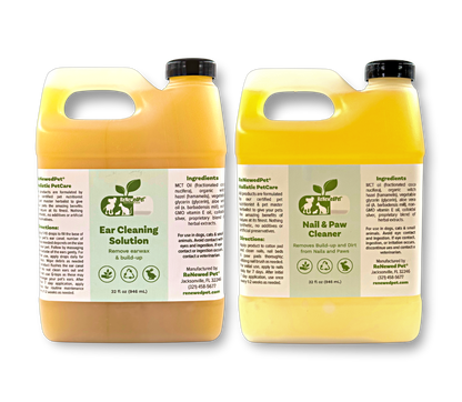 4-ALL PETS Ear and Nail Cleaner Kit with organic ear cleaning solution and natural nail & paw cleaner for pets