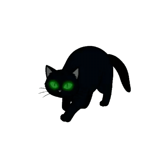 Animated Black Cat Sticker Pack — 10 GIF Stickers | Instant Digital Download