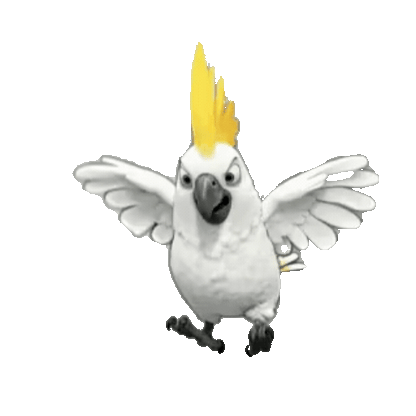 Animated Cockatoo Sticker Pack — 10 GIF Stickers | Instant Digital Download